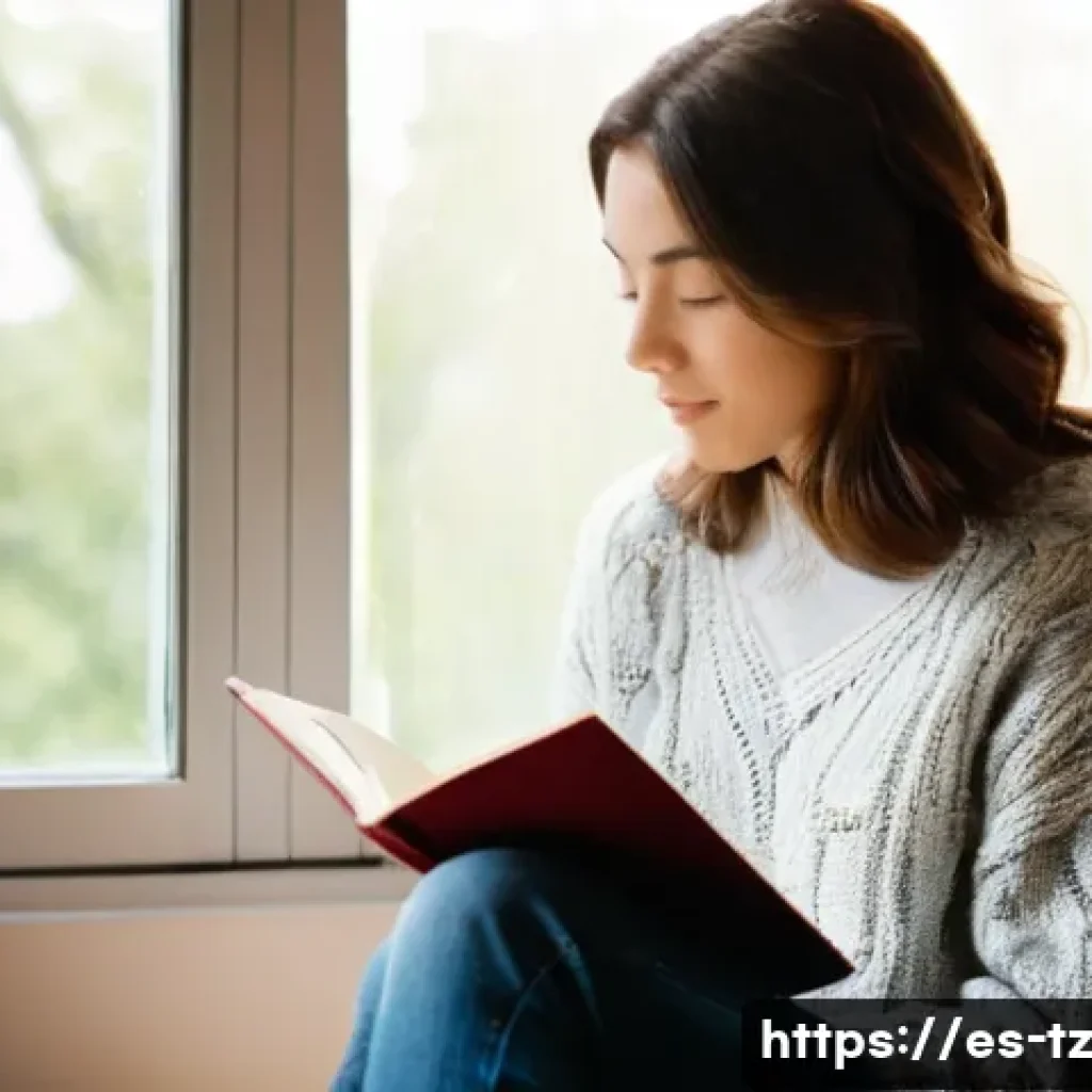 감정 해독을 통한 개인적 이야기 나누기 - **Prompt:** A young woman, appearing to be in her early twenties, is seated comfortably in a sunlit,...