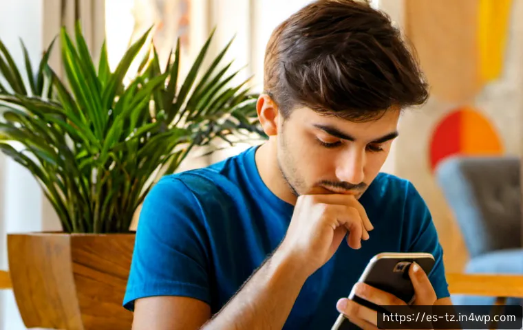 Home 17 감정 해독을 위한 소셜 미디어 활용법 - Photorealistic close-up of a Spanish-speaking young adult in a bright Barcelona apartment, calmly re...